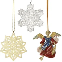 Hot 2023 Star, Snowflake, And Angel Tree Ornament Set Ornaments