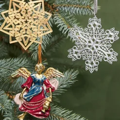 Hot 2023 Star, Snowflake, And Angel Tree Ornament Set Ornaments