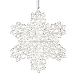 Clearance 2023 Sterling Silver Star And Snowflake Ornament Set Ornaments