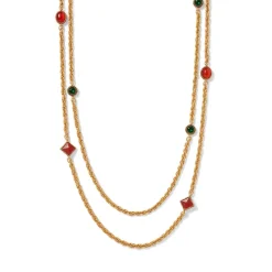 Hot Algerian Cluster Double-Strand Station Necklace And Drop Earrings Set Jewelry Sets
