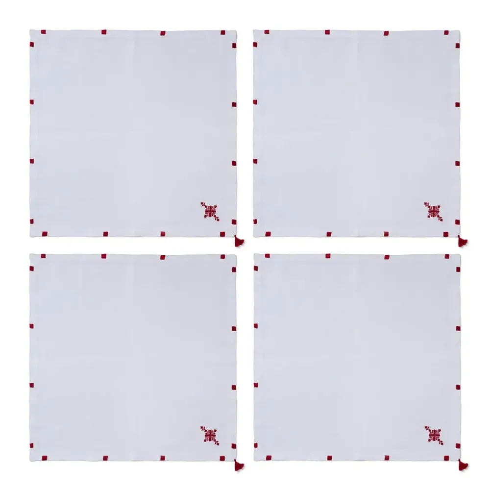 Fashion Alnour Moroccan Motif Embroidered Napkin Set Tableware