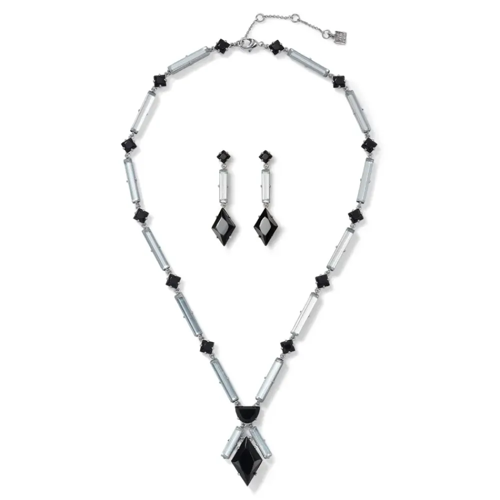 Best American Deco Pendant Necklace And Long Pendant Earrings Set Jewelry Sets