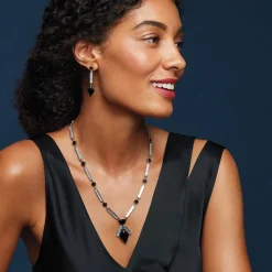 Best American Deco Pendant Necklace And Long Pendant Earrings Set Jewelry Sets