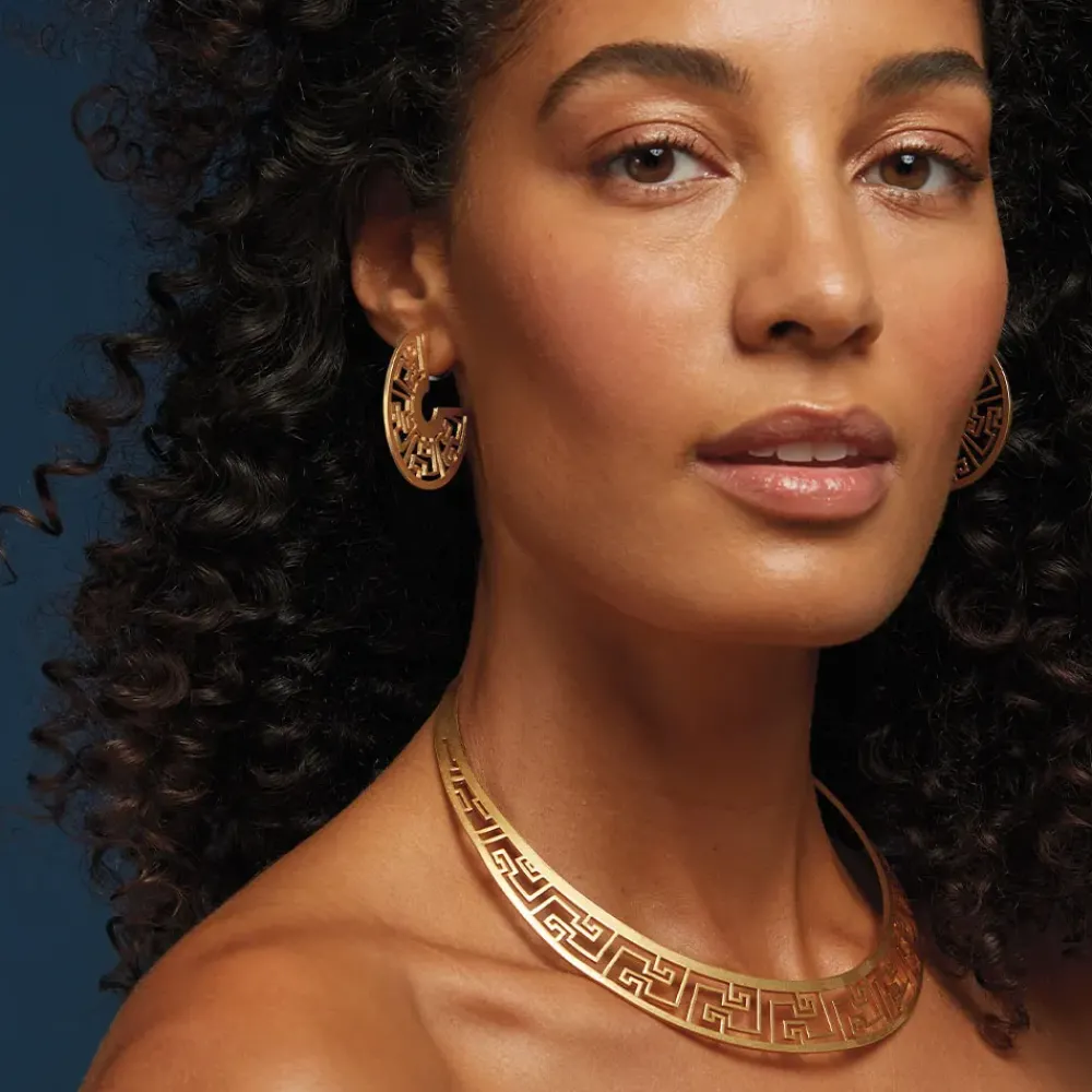 Sale Ancient Fretwork Necklace & Earrings Set Jewelry Sets