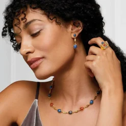 Outlet Ancient Gems Multistone Statement Necklace And Triple-Drop Lapis Earrings Set Jewelry Sets