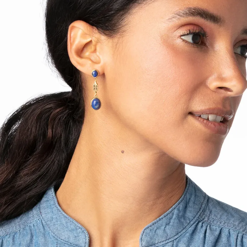 Outlet Ancient Gems Triple-Drop Lapis Earrings Earrings