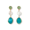 Discount Ancient Mixed Motifs Glass Triple-Drop Earrings Earrings