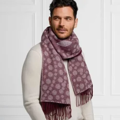 New Basket-Weave Pattern Reversible Wool Scarf Scarves & Wraps