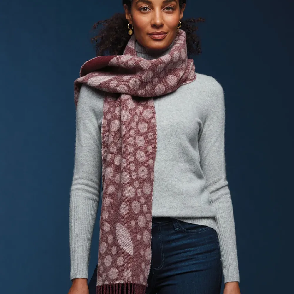 New Basket-Weave Pattern Reversible Wool Scarf Scarves & Wraps