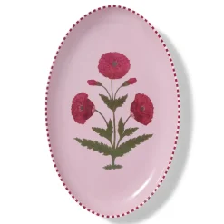 Hot Blooming Poppies Single Motif Serving Dish Tableware