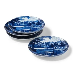 Discount Blue & White American River View Salad Plate Set Tableware