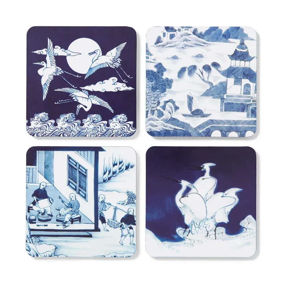 Fashion Blue & White Coasters Tableware