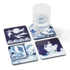 Fashion Blue & White Coasters Tableware