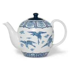 Sale Blue & White Cranes Teapot Tableware
