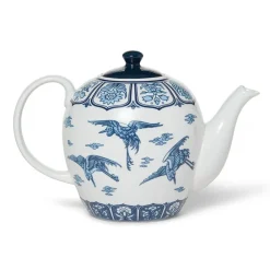 Sale Blue & White Cranes Teapot Tableware