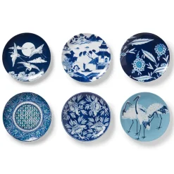 Sale Blue & White Salad Plate Set Tableware