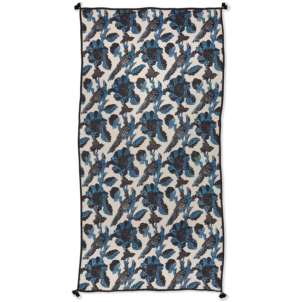 Best Blue & White Stylized Birds Oversize Oblong Scarf Scarves & Wraps