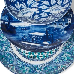 New Blue & White Three-Tier Server Tableware