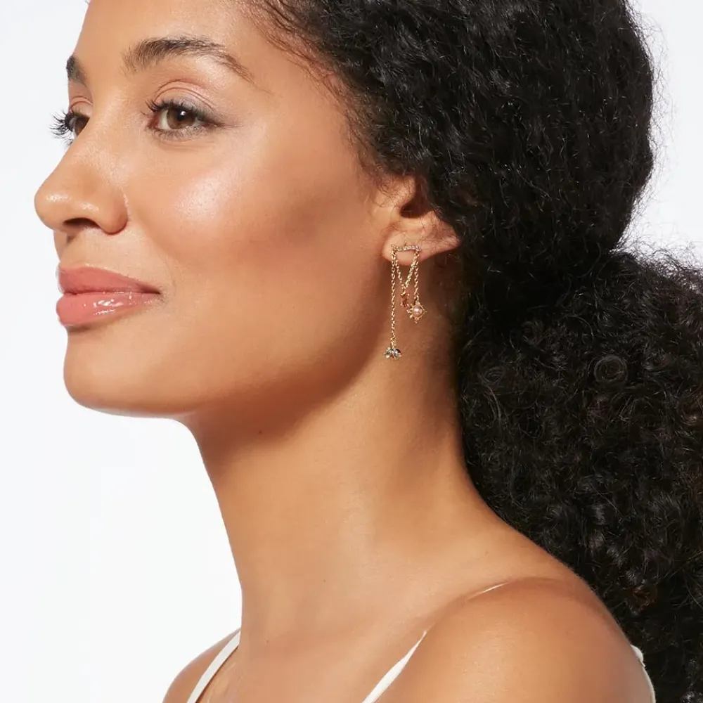 Hot British Tree Of Life Chandelier Earrings With Charms Earrings