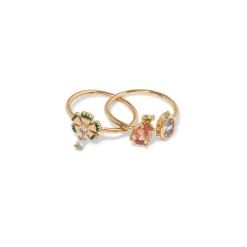 Hot British Tree Of Life Fruit And Flower Ring Set Rings