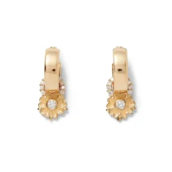 Fashion British Tree Of Life Small Hoop Earrings With Charms Earrings