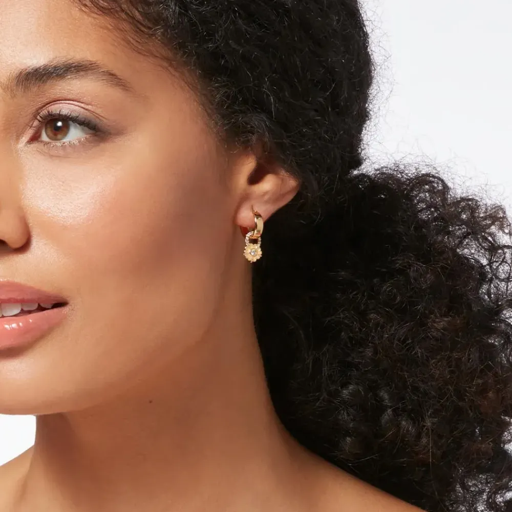 Fashion British Tree Of Life Small Hoop Earrings With Charms Earrings