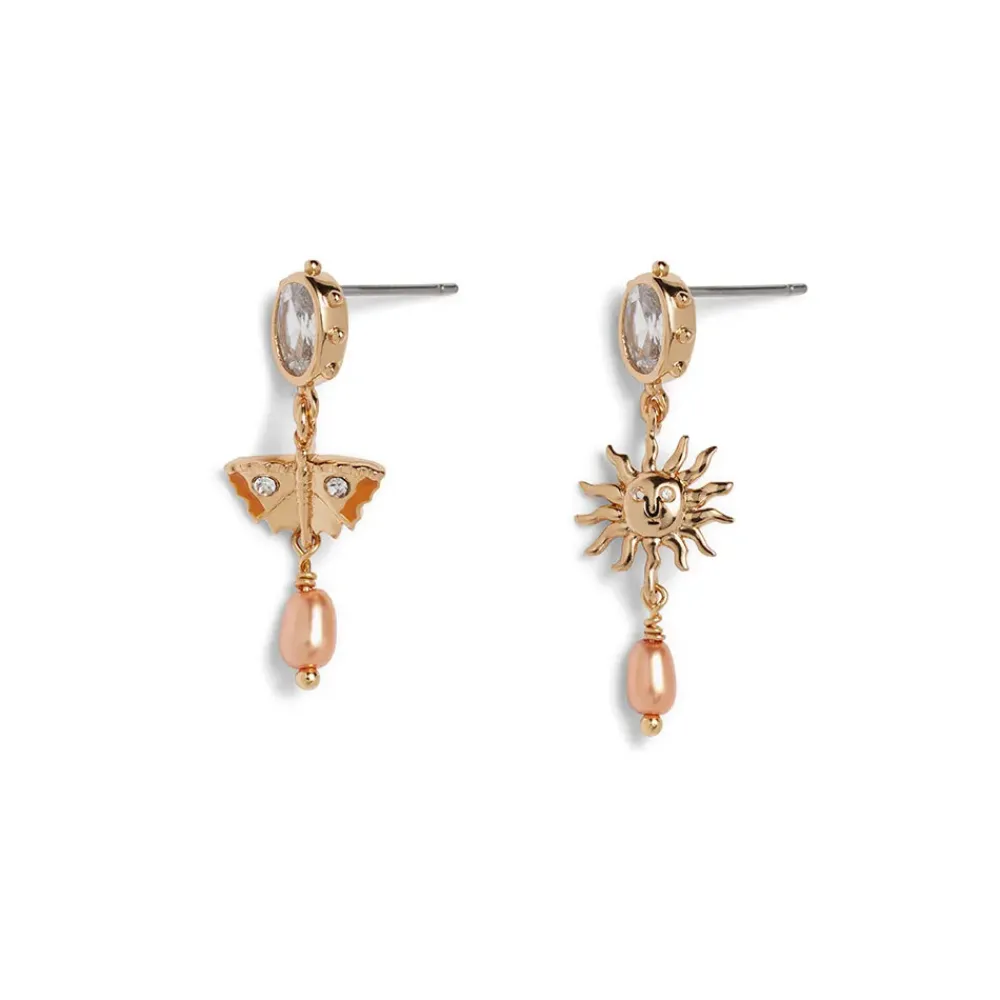 Fashion British Tree Of Life Triple-Drop Mismatched Earrings Earrings