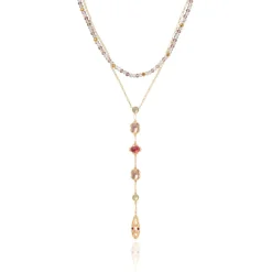 Hot Cascading Gems Y-Necklace Necklaces