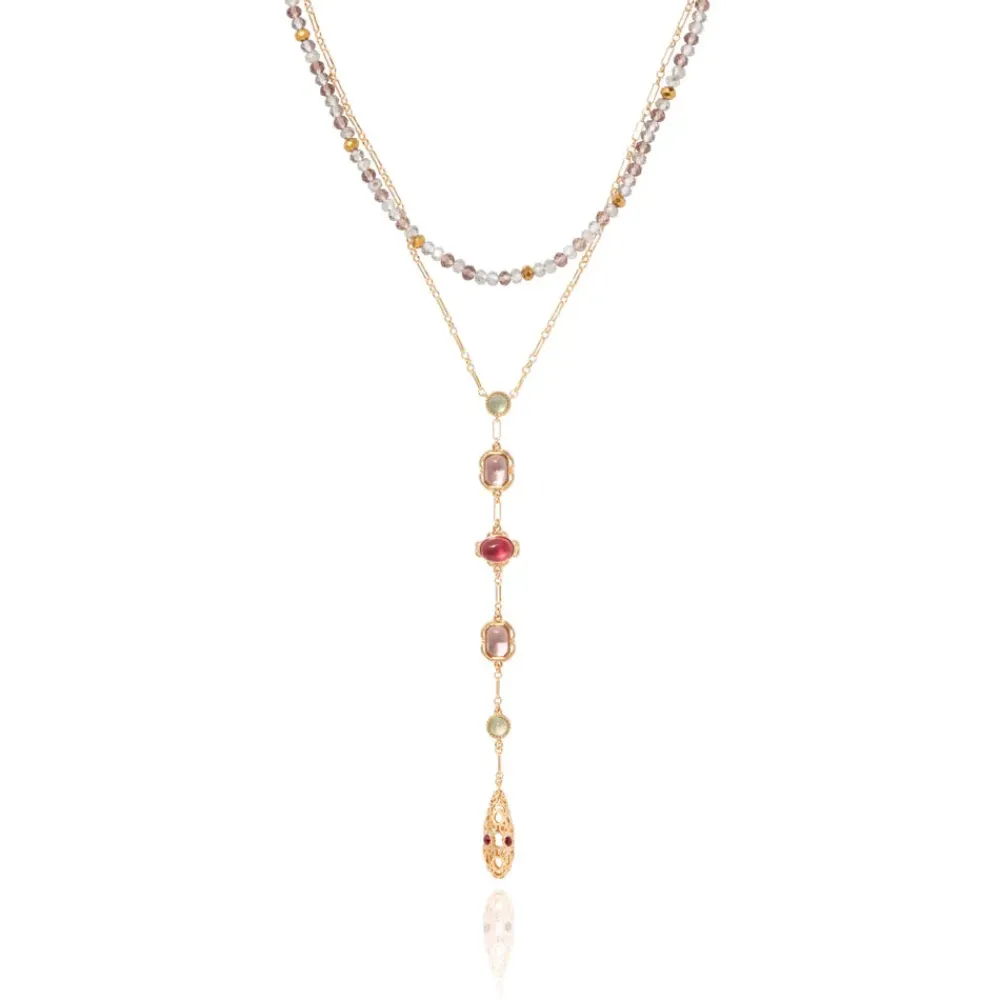 Hot Cascading Gems Y-Necklace Necklaces