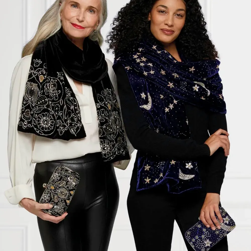 Online Celestial Beaded Scarf Scarves & Wraps