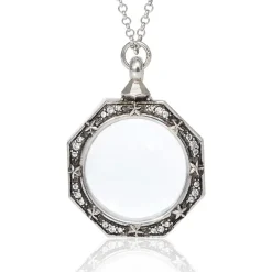 Fashion Celestial Octagonal Magnifier Pendant Necklace Necklaces