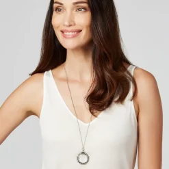 Fashion Celestial Octagonal Magnifier Pendant Necklace Necklaces