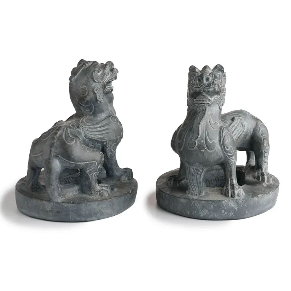 Clearance Chinese Guardian Figure Bookends Decorative Accents