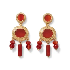 Fashion Classical Carnelian Chandelier Earrings Earrings
