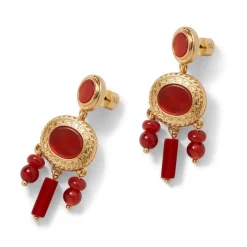 Fashion Classical Carnelian Chandelier Earrings Earrings