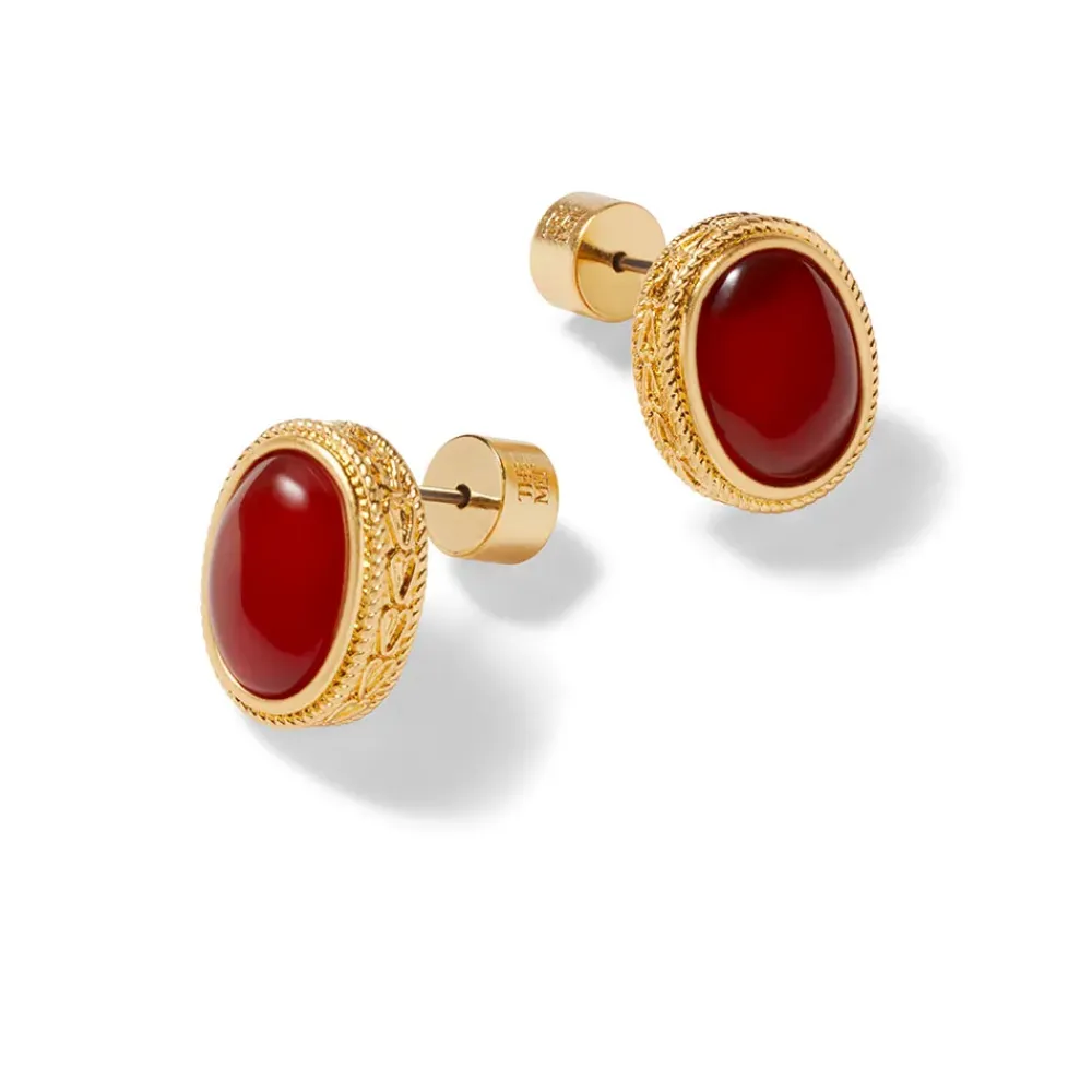 Clearance Classical Carnelian Stud Earrings Earrings