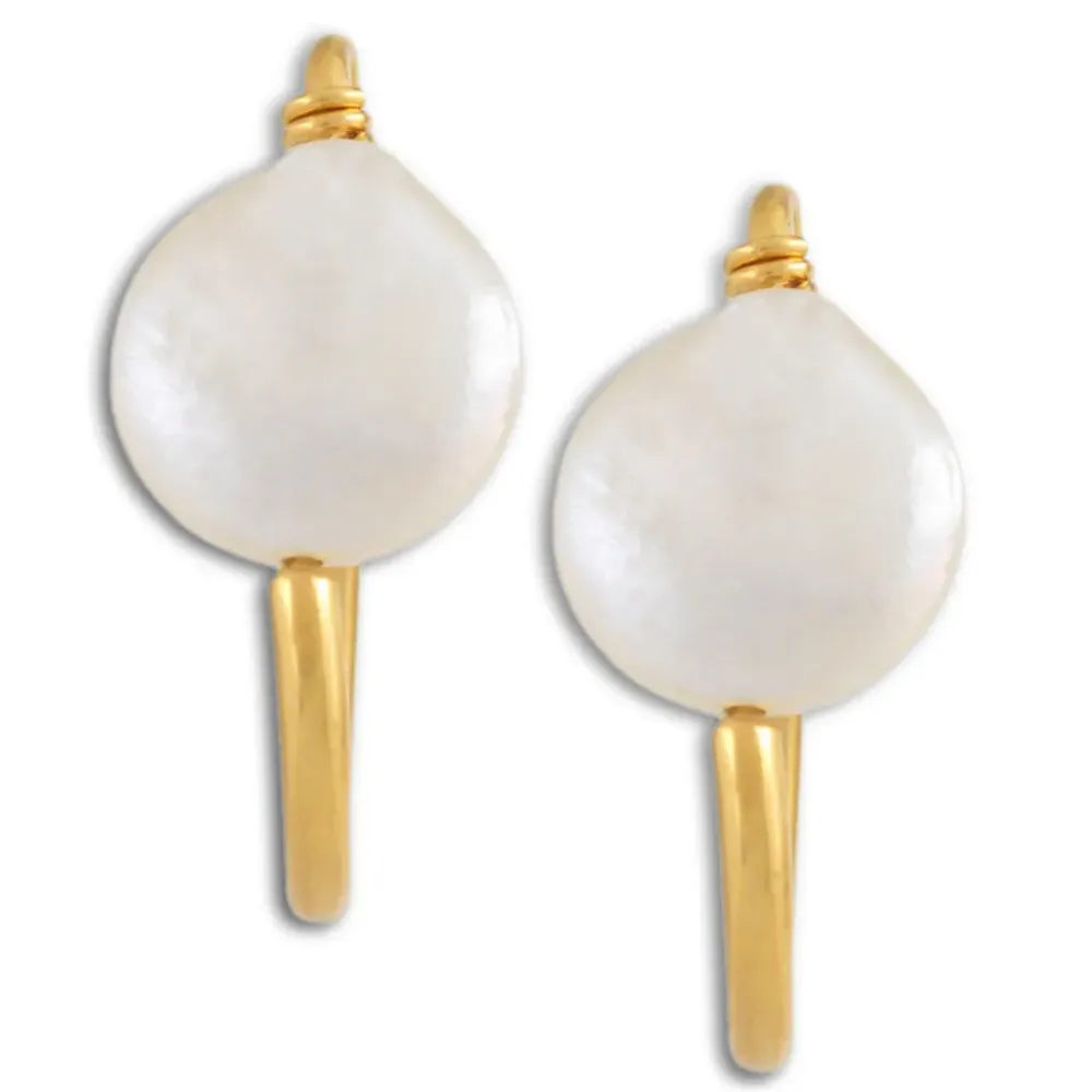Clearance Coin Pearl Earrings Earrings