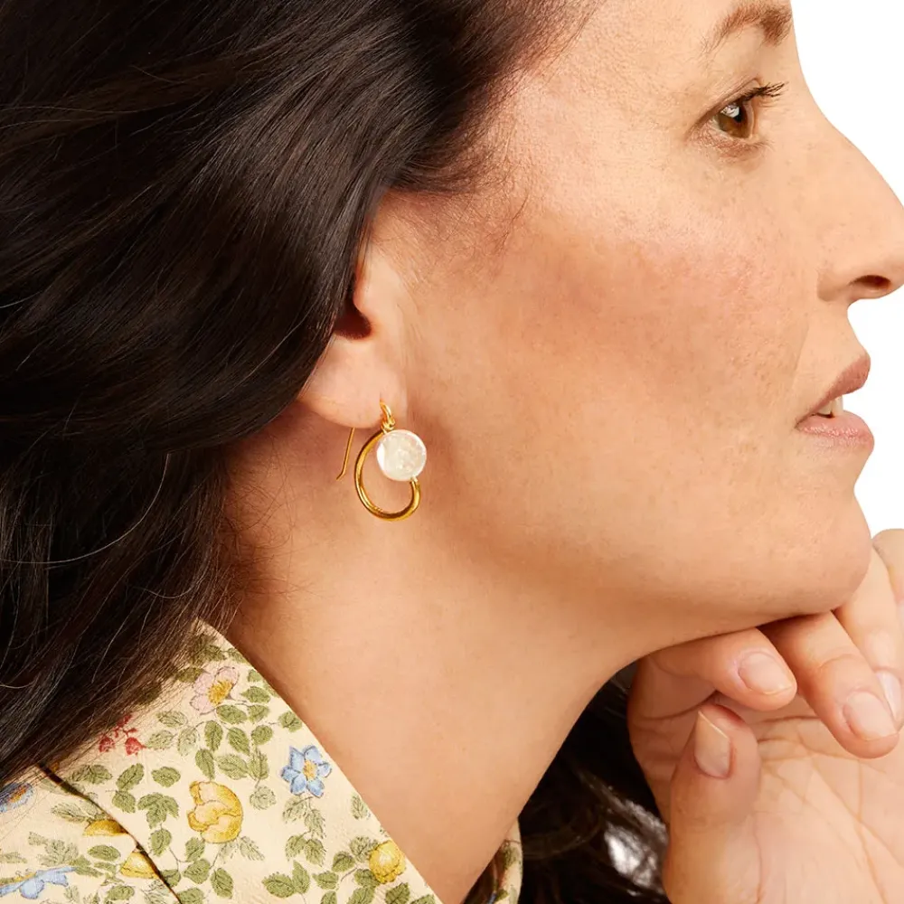 Clearance Coin Pearl Earrings Earrings