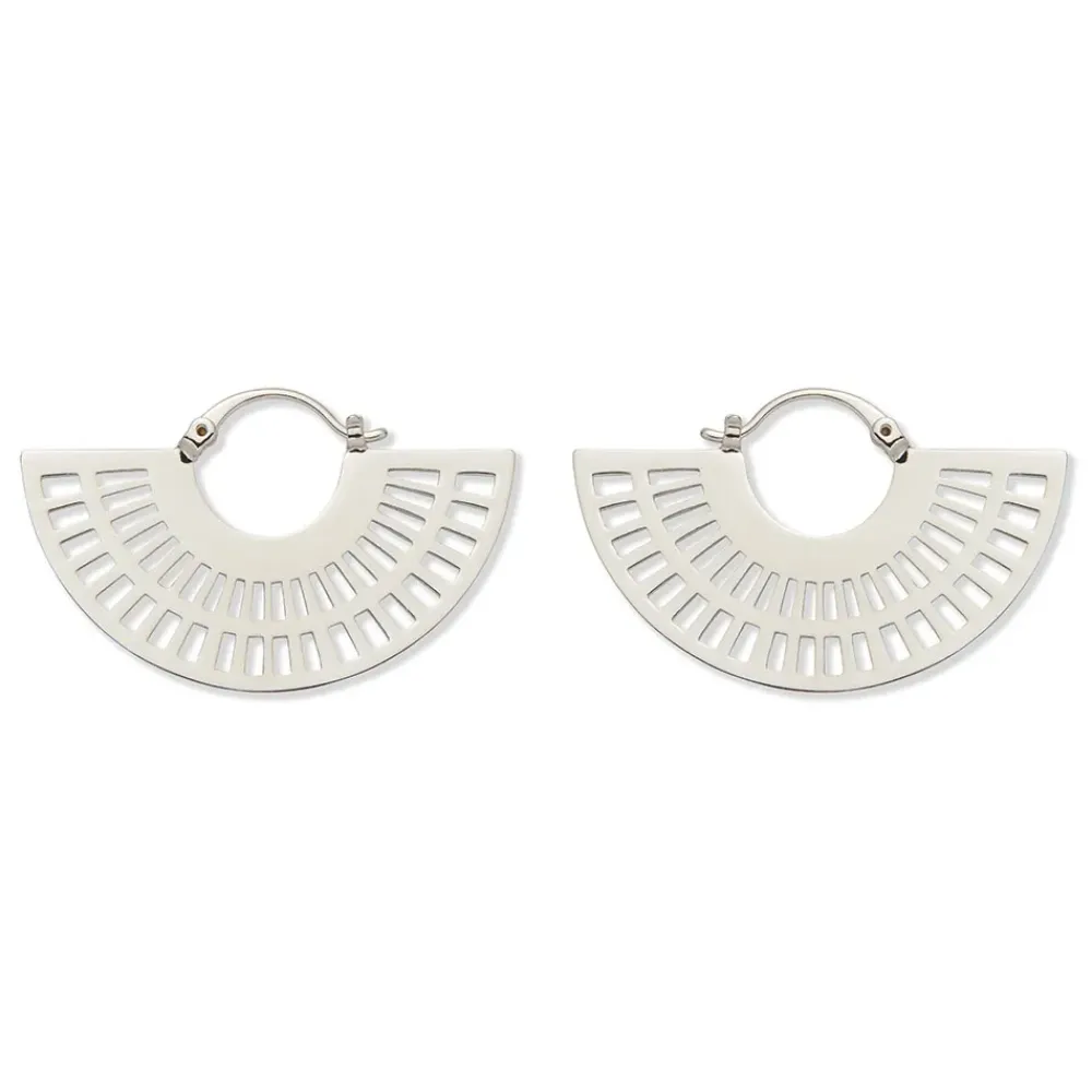 Outlet Crescent Cutout Hoop Earrings Earrings