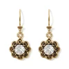 Fashion Crystal Rosette Drop Earrings Earrings
