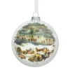 Fashion Currier & Ives Central Park In Winter Glitter And Glass Disc Ornament Ornaments