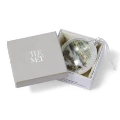 Fashion Currier & Ives Central Park In Winter Glitter And Glass Disc Ornament Ornaments