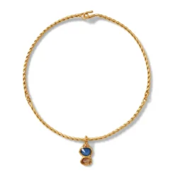 Fashion Cypriot Twist Collar Necklace With Charm Necklaces