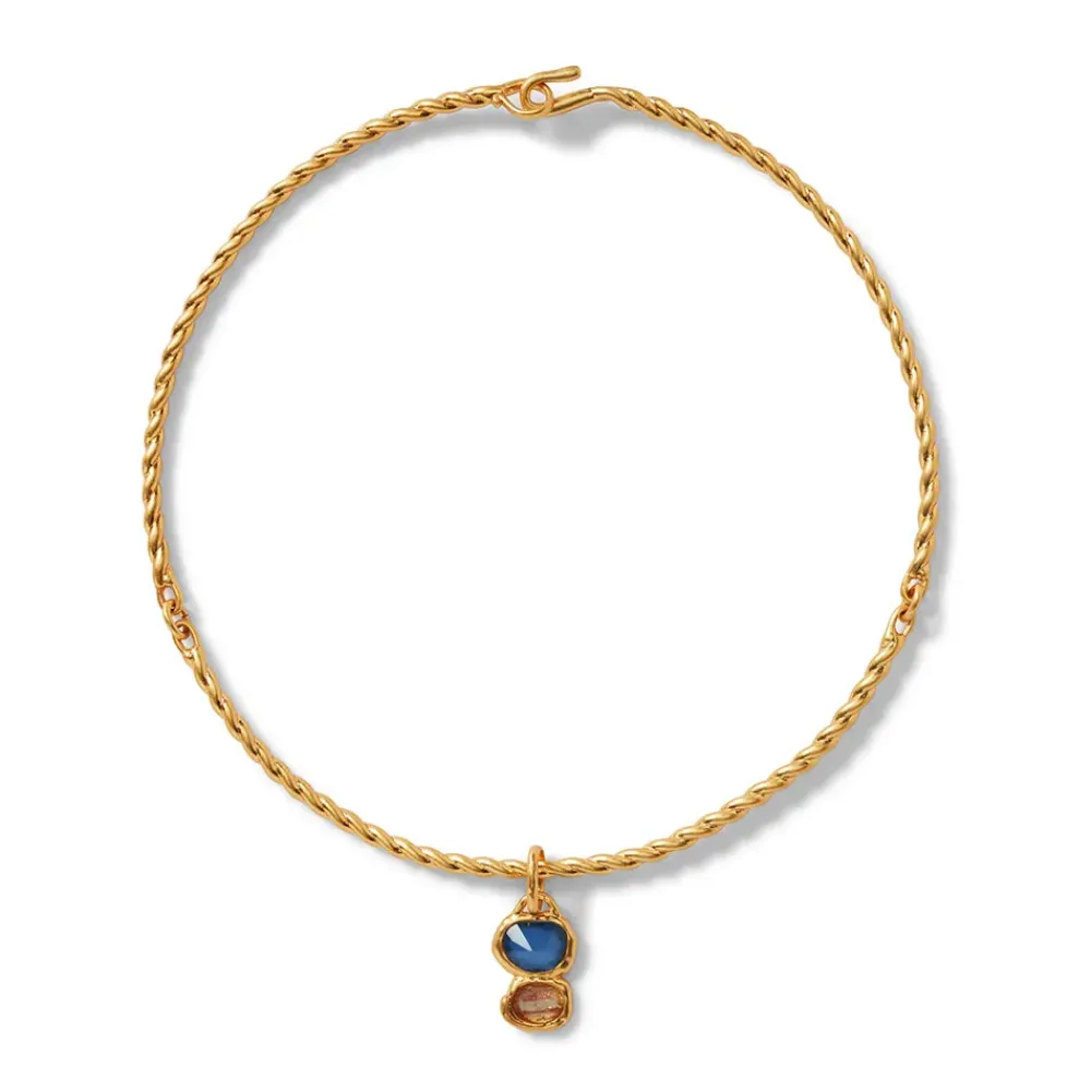 Fashion Cypriot Twist Collar Necklace With Charm Necklaces