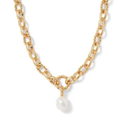 Fashion Cypriot Twist Pearl Chain Pendant Necklace Necklaces
