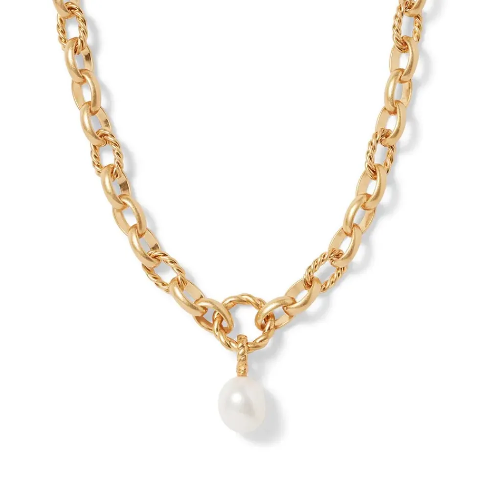 Fashion Cypriot Twist Pearl Chain Pendant Necklace Necklaces