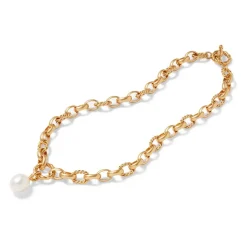 Fashion Cypriot Twist Pearl Chain Pendant Necklace Necklaces