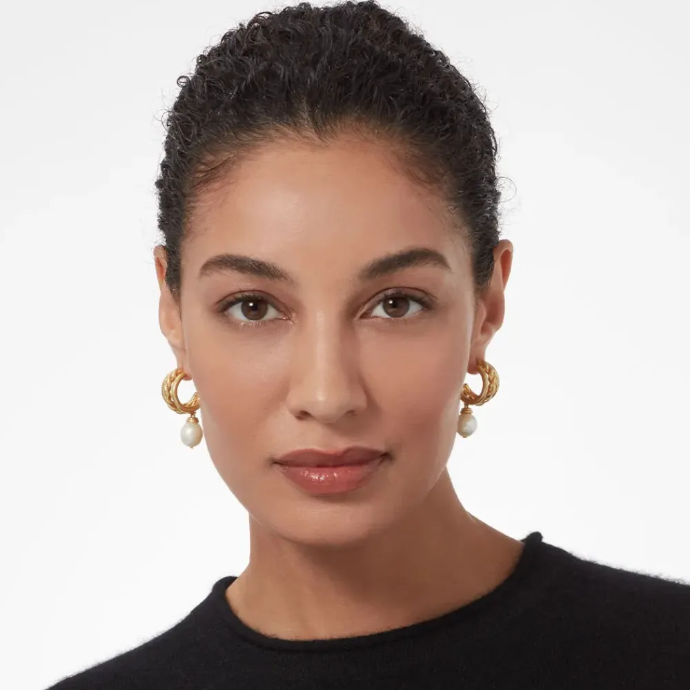 Discount Cypriot Twist Pearl Triple-Hoop Earrings Earrings