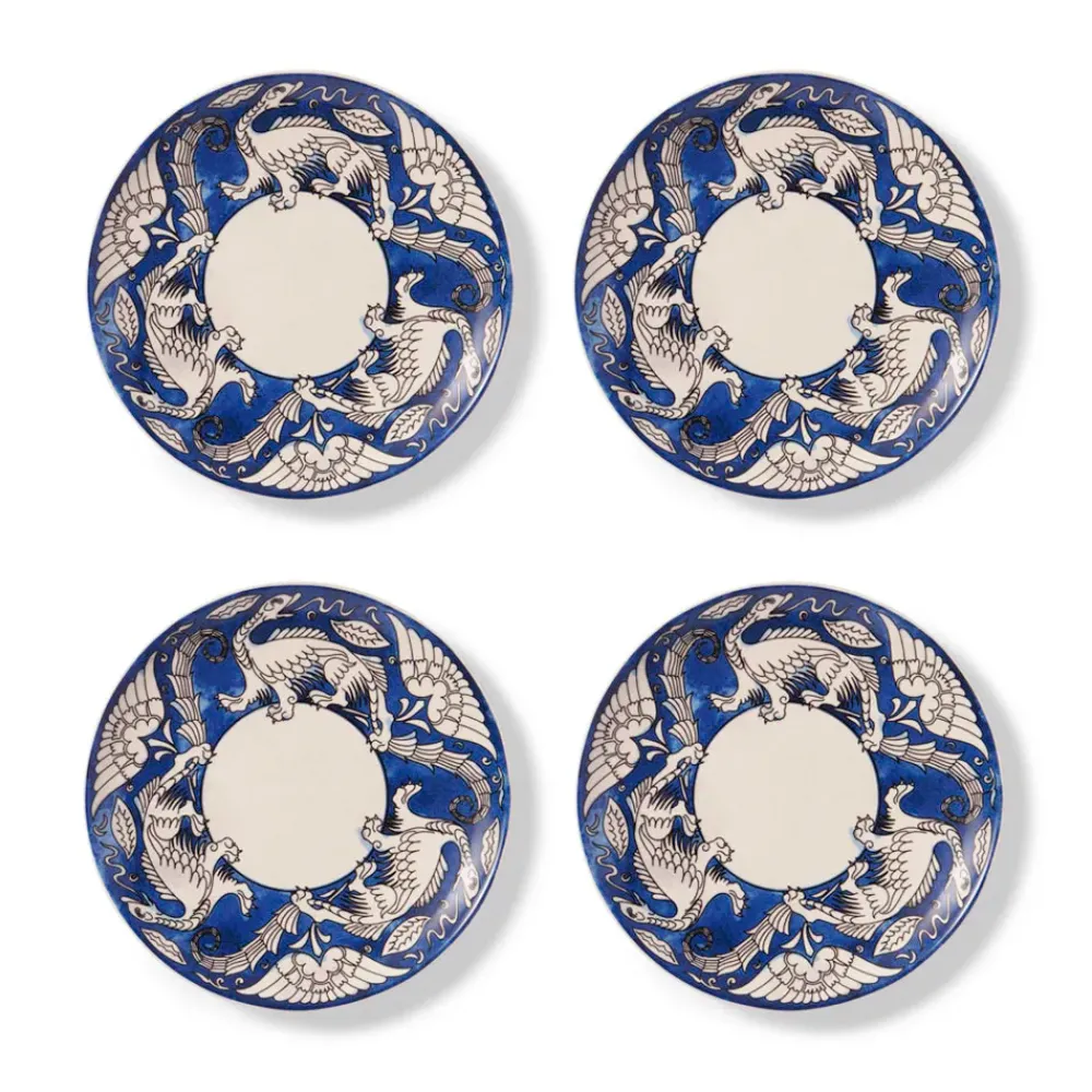 Online De Morgan Stylized Dragons Salad Plate Set Tableware