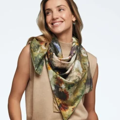 Outlet Degas Impressions Double-Sided Square Silk Scarf Scarves & Wraps